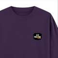Oversized Classic T-Shirt | Unisex Fit | 100% Super-Combed Cotton | Pre-Shrunk, Double-Stitched | Adults | Personalized | DTF | Grunge | Positive Affirmations | Energy | Everyday | Uplifting - right pocket - Purple - mockup 4