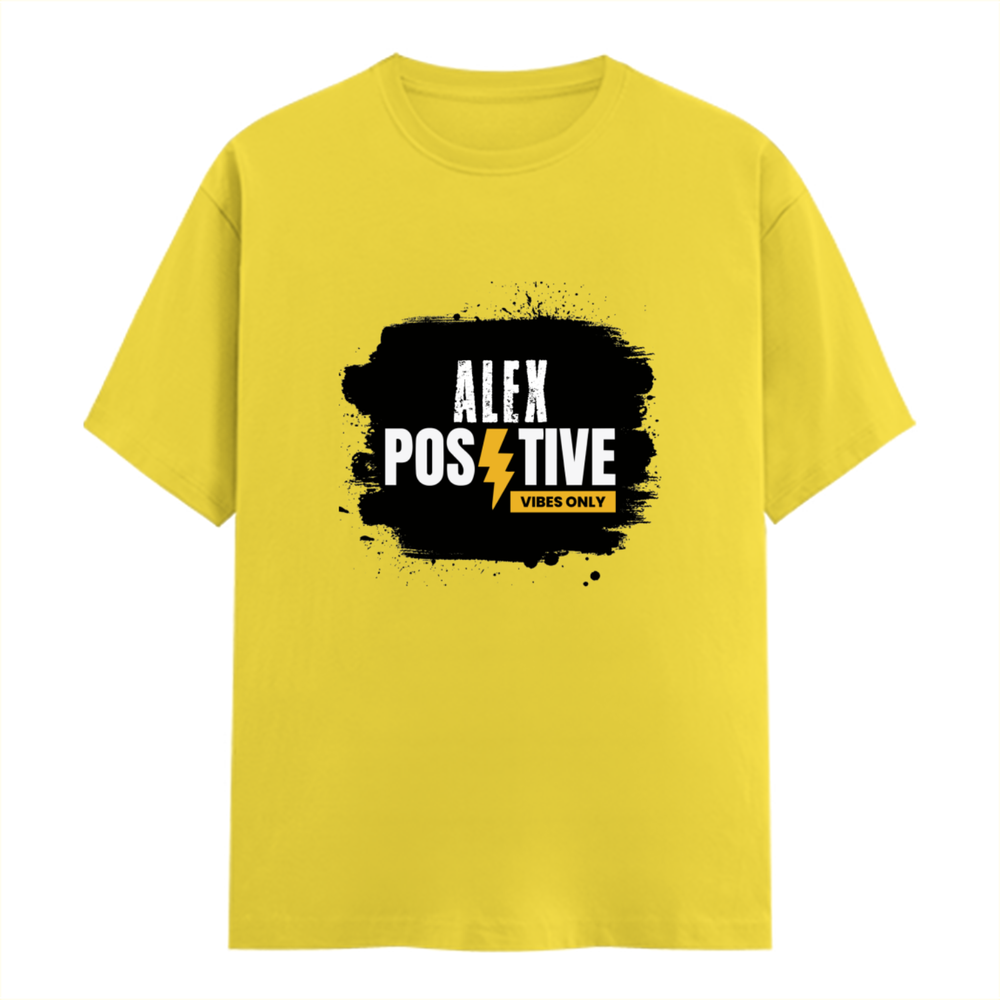 Classic Crew T-Shirt | Men's Regular Fit | 180 GSM Bio-Washed Cotton | DTG Print Ready | Double-Stitched & Ribbed Neck | Personalized | DTG | Grunge | Positive Affirmations | Energy | Everyday | Uplifting - front - New Yellow - mockup 1