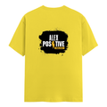 Classic Crew T-Shirt | Men's Regular Fit | 180 GSM Bio-Washed Cotton | DTG Print Ready | Double-Stitched & Ribbed Neck | Personalized | DTG | Grunge | Positive Affirmations | Energy | Everyday | Uplifting - back - New Yellow - mockup 2