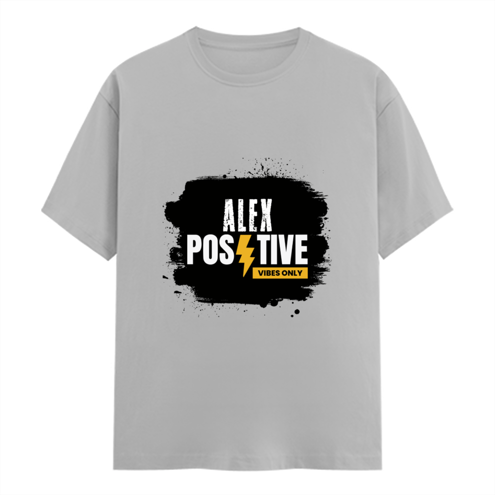 Female Classic Crew T-Shirt | Women's Regular Fit | 180 GSM Bio-Washed Cotton | Double Stitched, Pre-Shrunk | Personalized | DTG | Grunge | Positive Affirmations | Energy | Everyday | Uplifting - front - Grey Melange - mockup 1