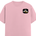 Female Classic Crew T-Shirt | Women's Regular Fit | 180 GSM Bio-Washed Cotton | Double Stitched, Pre-Shrunk | Personalized | DTG | Grunge | Positive Affirmations | Energy | Everyday | Uplifting - left pocket - Light Baby Pink - mockup 3