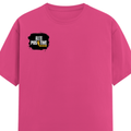 Female Classic Crew T-Shirt | Women's Regular Fit | 180 GSM Bio-Washed Cotton | Double Stitched, Pre-Shrunk | Personalized | DTG | Grunge | Positive Affirmations | Energy | Everyday | Uplifting - right pocket - Pink - mockup 4
