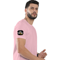 Female Classic Crew T-Shirt | Women's Regular Fit | 180 GSM Bio-Washed Cotton | Double Stitched, Pre-Shrunk | Personalized | DTG | Grunge | Positive Affirmations | Energy | Everyday | Uplifting - right sleeve - Light Baby Pink - mockup 6