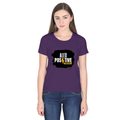 Women's Classic Crew T-Shirt | Regular Fit | 180 GSM Bio-Washed Cotton | DTF Print Ready | Double Stitched, Pre-Shrunk | Personalized | DTF | Grunge | Positive Affirmations | Energy | Everyday | Uplifting - front - Purple - mockup 1