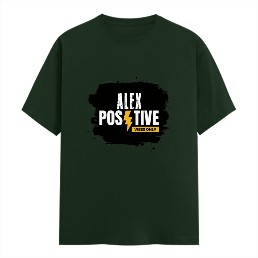 Men's Classic Crew T-Shirt | Regular Fit | 180 GSM Bio-Washed Cotton | DTF Print Ready | Pre-Shrunk, Durable | Personalized | DTF | Grunge | Positive Affirmations | Energy | Everyday | Uplifting - front - Bottle Green - mockup 1