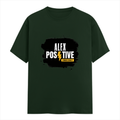 Men's Classic Crew T-Shirt | Regular Fit | 180 GSM Bio-Washed Cotton | DTF Print Ready | Pre-Shrunk, Durable | Personalized | DTF | Grunge | Positive Affirmations | Energy | Everyday | Uplifting - front - Bottle Green - mockup 1