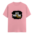 Men's Classic Crew T-Shirt | Regular Fit | 180 GSM Bio-Washed Cotton | DTF Print Ready | Pre-Shrunk, Durable | Personalized | DTF | Grunge | Positive Affirmations | Energy | Everyday | Uplifting - front - Flamingo - mockup 1