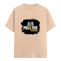 Men's Classic Crew T-Shirt | Regular Fit | 180 GSM Bio-Washed Cotton | DTF Print Ready | Pre-Shrunk, Durable | Personalized | DTF | Grunge | Positive Affirmations | Energy | Everyday | Uplifting - front - Peach - mockup 1