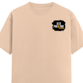 Men's Classic Crew T-Shirt | Regular Fit | 180 GSM Bio-Washed Cotton | DTF Print Ready | Pre-Shrunk, Durable | Personalized | DTF | Grunge | Positive Affirmations | Energy | Everyday | Uplifting - left pocket - Peach - mockup 3