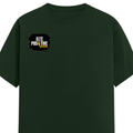 Men's Classic Crew T-Shirt | Regular Fit | 180 GSM Bio-Washed Cotton | DTF Print Ready | Pre-Shrunk, Durable | Personalized | DTF | Grunge | Positive Affirmations | Energy | Everyday | Uplifting - right pocket - Bottle Green - mockup 4