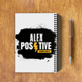 NotePad | A5 Size | Digital Print | 120 Pages | Unisex | Personalized | Grunge | Positive Affirmations | Energy | Everyday | Uplifting - back - White - mockup 2