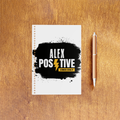NotePad | A5 Size | Digital Print | 120 Pages | Unisex | Personalized | Grunge | Positive Affirmations | Energy | Everyday | Uplifting - front_2 - White - mockup 3