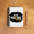 NotePad | A5 Size | Digital Print | 120 Pages | Unisex | Personalized | Grunge | Positive Affirmations | Energy | Everyday | Uplifting - front_3 - White - mockup 5