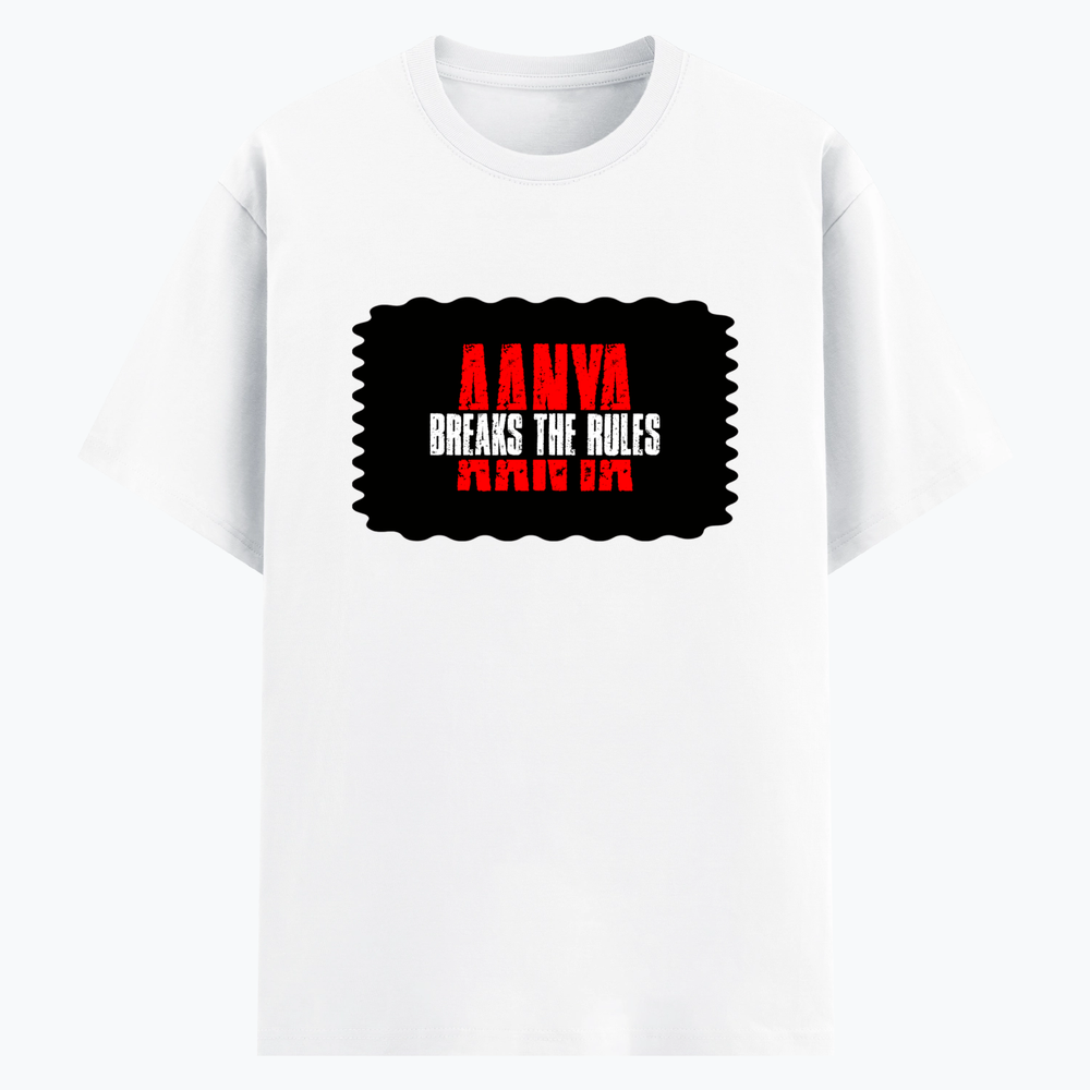 Cotton Stretch T-Shirt | Unisex Adult | 95% Cotton 5% Spandex Blend | 240 GSM, Breathable, Flexible | DTF Print Ready | Personalized | DTF | Grunge | Rebellion | Individuality | Everyday | Assertive | Breaks The Rules - front - White - mockup 1