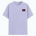 Cotton Stretch T-Shirt | Unisex Adult | 95% Cotton 5% Spandex Blend | 240 GSM, Breathable, Flexible | DTF Print Ready | Personalized | DTF | Grunge | Rebellion | Individuality | Everyday | Assertive | Breaks The Rules - left pocket - Lavender - mockup 3