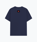 Basic T-Shirt | Unisex XS-2XL | Poly-Cotton Blend | Soft Finish & Durable | Everyday Wear | Personalized | DTG | Grunge | Rebellion | Individuality | Everyday | Assertive | Breaks The Rules - back - Navy Blue - mockup 2