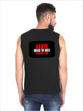 Men's Sleeveless T-Shirt | Regular Fit | 180 GSM Bio-Washed Cotton | Pre-Shrunk, Double Stitched | Men | Personalized | DTF | Grunge | Rebellion | Individuality | Everyday | Assertive | Breaks The Rules - back - Black - mockup 2