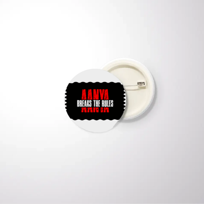 Pin Button Badge | Unisex | Original EPSON Inks | Glossy Finish, Rust-Free, Pin Attached | Everyday Wear | Personalized | Grunge | Rebellion | Individuality | Everyday | Assertive | Breaks The Rules - front_32mm - 32mm - White - mockup 1