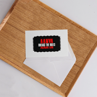 Postcards | A6 | 300 GSM Artboard Paper | Personalized, Vibrant Prints, Premium Envelope | Unisex | Personalized | Grunge | Rebellion | Individuality | Everyday | Assertive | Breaks The Rules - front - White - mockup 1