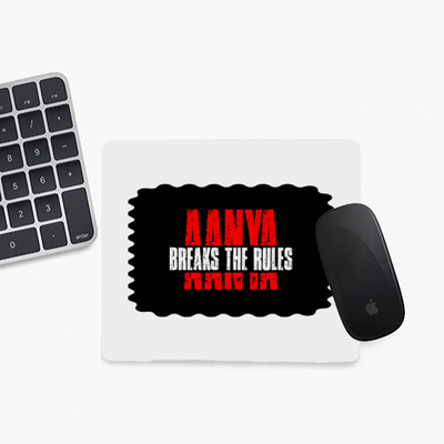 Mouse Pad | Unisex Adults | Sublimation Print | 3mm Thick, Skid-Proof, Fade-Proof | Personalized | Grunge | Rebellion | Individuality | Everyday | Assertive | Breaks The Rules - front - Square - White - mockup 1