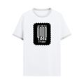 Ringer T-shirt | Unisex | DTG Print | Contrast Trim | Men's, Women's | Personalized | DTG | Typographic | Friendship | Companionship | Everyday | Positive - front - White Black - mockup 1