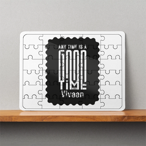 MDF Wooden Puzzles | 6x8 Inch | 30 Pieces | Durable MDF | Glossy Finish | Sublimation Print | Lightweight | Waterproof | Fade-Proof | Unisex | Personalized | Typographic | Friendship | Companionship | Everyday | Positive - front - White - mockup 1