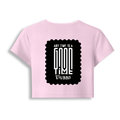 Female Baby Tee | Cropped Fit, Gen Z | 95% Cotton 5% Spandex, DTG | Stretchable, Breathable, Pre-Shrunk | Women | Personalized | DTG | Typographic | Friendship | Companionship | Everyday | Positive - back - Light Baby Pink - mockup 2