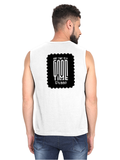 Men's Sleeveless T-Shirt | Regular Fit | 180 GSM Bio-Washed Cotton | Pre-Shrunk, Double Stitched | Men | Personalized | DTF | Typographic | Friendship | Companionship | Everyday | Positive - back - White - mockup 2