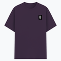 Basic T-Shirt | Unisex Fit, Sizes XS-2XL | 180 GSM Poly-Cotton Blend, DTF Ready | Bio-Wash, Silicon Finish, Durable Stitching | Adults | Personalized | DTF | Typographic | Friendship | Companionship | Everyday | Positive - left pocket - Purple melange - mockup 3