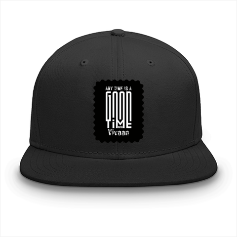 Classic Snapback Cap | Adjustable One-Size | Heavy Cotton DTG Printed | Flat Brim Structured | Unisex Adults | Personalized | DTG | Typographic | Friendship | Companionship | Everyday | Positive - front - Black - mockup 1