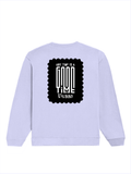 Oversized Sweatshirt | Roomy Relaxed Fit | 400 GSM Cotton Blend | Pre-Shrunk Drop Shoulder | Unisex Adult | Personalized | DTG | Typographic | Friendship | Companionship | Everyday | Positive - back - Lavender - mockup 2