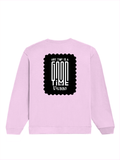 Oversized Sweatshirt | Roomy Relaxed Fit | 400 GSM Cotton Blend | Pre-Shrunk Drop Shoulder | Unisex Adult | Personalized | DTG | Typographic | Friendship | Companionship | Everyday | Positive - back - Light Baby Pink - mockup 2