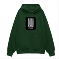 Oversized Hoodie | Unisex Relaxed Fit | 400 GSM Cotton Blend | DTG Printed | Drop Shoulder, Pre-Shrunk | Adults | Personalized | DTG | Typographic | Friendship | Companionship | Everyday | Positive - front - Bottle Green - mockup 1