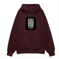 Oversized Hoodie | Unisex Relaxed Fit | 400 GSM Cotton Blend | DTG Printed | Drop Shoulder, Pre-Shrunk | Adults | Personalized | DTG | Typographic | Friendship | Companionship | Everyday | Positive - front - Maroon - mockup 1