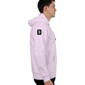Oversized Hoodie | Unisex Relaxed Fit | 400 GSM Cotton Blend | DTG Printed | Drop Shoulder, Pre-Shrunk | Adults | Personalized | DTG | Typographic | Friendship | Companionship | Everyday | Positive - right sleeve - Light Baby Pink - mockup 6