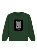 Oversized Sweatshirt | Roomy Relaxed Fit | 400 GSM Cotton Blend | Pre-Shrunk Drop Shoulder | Unisex Adult | Personalized | DTF | Typographic | Friendship | Companionship | Everyday | Positive - front - Bottle Green - mockup 1