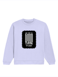 Oversized Sweatshirt | Roomy Relaxed Fit | 400 GSM Cotton Blend | Pre-Shrunk Drop Shoulder | Unisex Adult | Personalized | DTF | Typographic | Friendship | Companionship | Everyday | Positive - front - Lavender - mockup 1