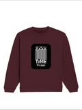 Oversized Sweatshirt | Roomy Relaxed Fit | 400 GSM Cotton Blend | Pre-Shrunk Drop Shoulder | Unisex Adult | Personalized | DTF | Typographic | Friendship | Companionship | Everyday | Positive - front - Maroon - mockup 1
