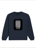 Oversized Sweatshirt | Roomy Relaxed Fit | 400 GSM Cotton Blend | Pre-Shrunk Drop Shoulder | Unisex Adult | Personalized | DTF | Typographic | Friendship | Companionship | Everyday | Positive - front - Navy Blue - mockup 1