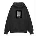 Oversized Hoodie | Relaxed Fit, Drop-Shoulder | 400 GSM Fabric | Warm, Durable | Unisex | Personalized | DTF | Typographic | Friendship | Companionship | Everyday | Positive - front - Black - mockup 1