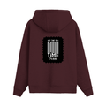 Oversized Hoodie | Relaxed Fit, Drop-Shoulder | 400 GSM Fabric | Warm, Durable | Unisex | Personalized | DTF | Typographic | Friendship | Companionship | Everyday | Positive - back - Maroon - mockup 2