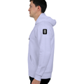 Oversized Hoodie | Relaxed Fit, Drop-Shoulder | 400 GSM Fabric | Warm, Durable | Unisex | Personalized | DTF | Typographic | Friendship | Companionship | Everyday | Positive - left sleeve - Lavender - mockup 5