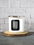White Enamel Mugs | 11 Oz | Enamel Coated Stainless Steel | Dishwasher Safe, Shatterproof | Unisex | Personalized | Typographic | Friendship | Companionship | Everyday | Positive - front - mockup 1