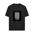 Male Standard Crew T-Shirt | Regular Fit | 100% Cotton (180 GSM) | DTG Print | Durable & Comfortable | Adult | Personalized | DTG | Typographic | Friendship | Companionship | Everyday | Positive - front - Black - mockup 1