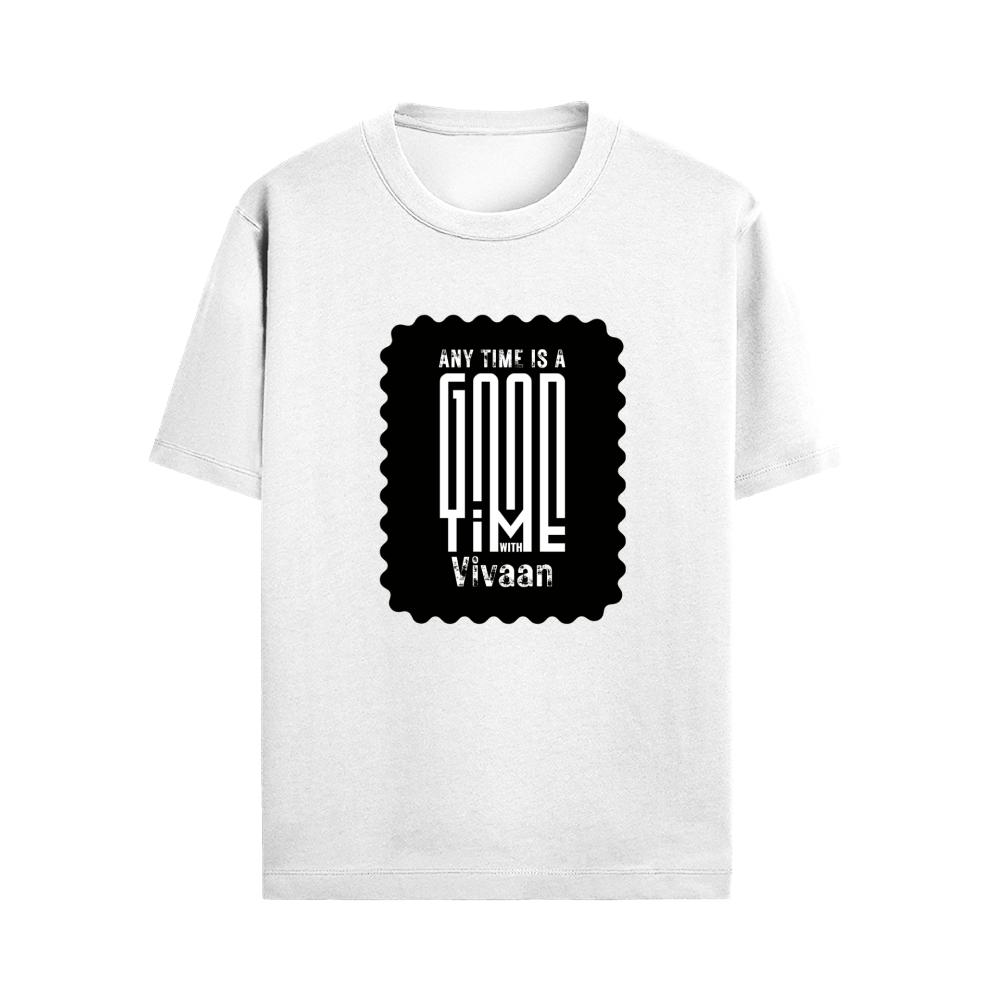 Male Standard Crew T-Shirt | Regular Fit | 100% Cotton (180 GSM) | DTG Print | Durable & Comfortable | Adult | Personalized | DTG | Typographic | Friendship | Companionship | Everyday | Positive - front - White - mockup 1