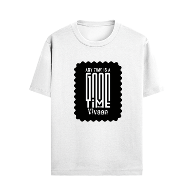 Male Standard Crew T-Shirt | Regular Fit | 100% Cotton (180 GSM) | DTG Print | Durable & Comfortable | Adult | Personalized | DTG | Typographic | Friendship | Companionship | Everyday | Positive - front - White - mockup 1