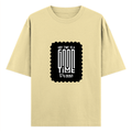 Oversized Standard T-Shirt | Unisex Relaxed Fit | 100% Super Combed Cotton DTG | Soft, Breathable & Durable | Adult | Personalized | DTG | Typographic | Friendship | Companionship | Everyday | Positive - front - Beige - mockup 1
