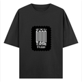 Oversized Standard T-Shirt | Unisex Relaxed Fit | 100% Super Combed Cotton DTG | Soft, Breathable & Durable | Adult | Personalized | DTG | Typographic | Friendship | Companionship | Everyday | Positive - front - Black - mockup 1