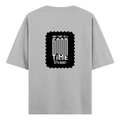 Oversized Standard T-Shirt | Unisex Relaxed Fit | 100% Super Combed Cotton DTG | Soft, Breathable & Durable | Adult | Personalized | DTG | Typographic | Friendship | Companionship | Everyday | Positive - back - Grey Melange - mockup 2
