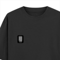 Oversized Standard T-Shirt | Unisex Relaxed Fit | 100% Super Combed Cotton DTG | Soft, Breathable & Durable | Adult | Personalized | DTG | Typographic | Friendship | Companionship | Everyday | Positive - left pocket - Black - mockup 3
